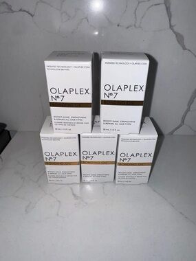 OLAPLEX No.7 Bonding Oil — White & Gold Boxes (Set of 5)